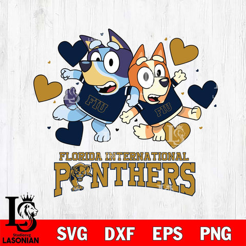 Florida International Panthers Bluey & Bingo 10 Svg Eps Dxf Png File, NCAA svg, Digital Download, Instant Download