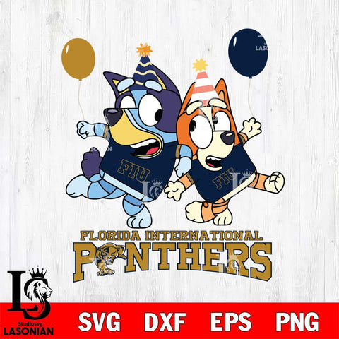 Florida International Panthers Bluey & Bingo 2 Svg Eps Dxf Png File, NCAA svg, Digital Download, Instant Download