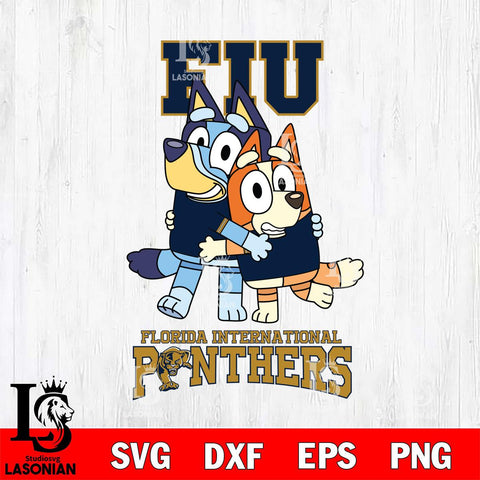 Florida International Panthers Bluey & Bingo 3 Svg Eps Dxf Png File, NCAA svg, Digital Download, Instant Download
