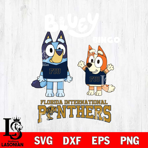 Florida International Panthers Bluey & Bingo 4 Svg Eps Dxf Png File, NCAA svg, Digital Download, Instant Download