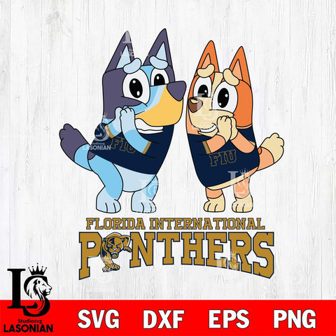 Florida International Panthers Bluey & Bingo 5 Svg Eps Dxf Png File, NCAA svg, Digital Download, Instant Download