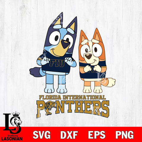 Florida International Panthers Bluey & Bingo 6 Svg Eps Dxf Png File, NCAA svg, Digital Download, Instant Download