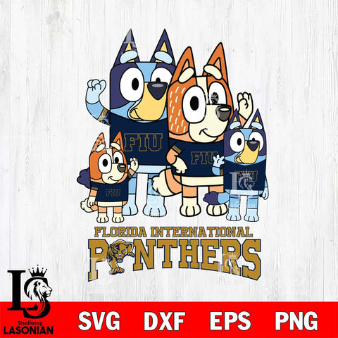 Florida International Panthers Bluey & Bingo 7 Svg Eps Dxf Png File, NCAA svg, Digital Download, Instant Download