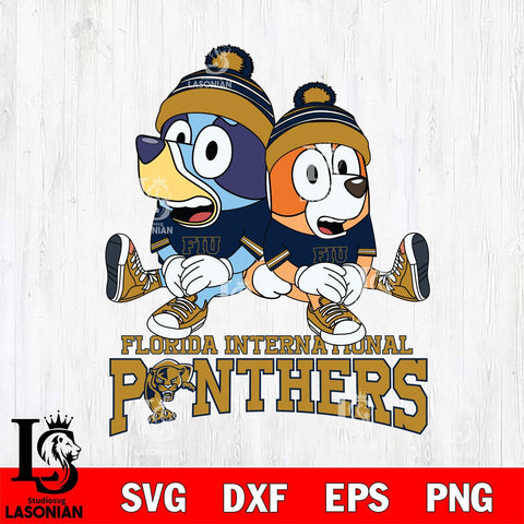 Florida International Panthers Bluey & Bingo 8 Svg Eps Dxf Png File, NCAA svg, Digital Download, Instant Download