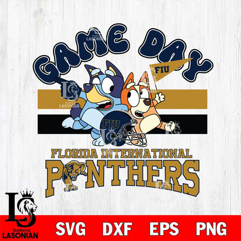 Florida International Panthers Bluey & Bingo 9 Svg Eps Dxf Png File, NCAA svg, Digital Download, Instant Download