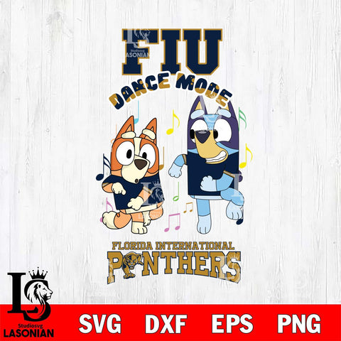 Florida International Panthers Bluey Bingo Dance Mode Svg Eps Dxf Png File, NCAA svg, Digital Download, Instant Download