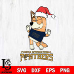 Florida International Panthers Bluey Chilli Happy Christmas Svg Eps Dxf Png File, Digital Download