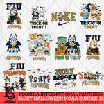 Florida International Panthers Bluey Halloween NCAA 12 SVG Eps Dxf Png File, Bundle NCAA svg, Digital Download, Instant Download