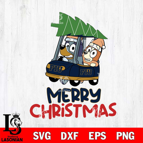 Florida International Panthers Bluey Merry Christmas Svg Eps Dxf Png File, Digital Download