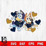 Florida International Panthers Bluey heart Svg Eps Dxf Png File, Digital Download, Instant Download