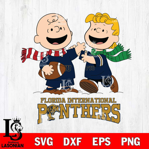 Florida International Panthers Charlie Brown & Linus Football Cricut,Christmas SVG DXF EPS PNG FILE, NCAA Digital Download,Instant Download, Silhouette