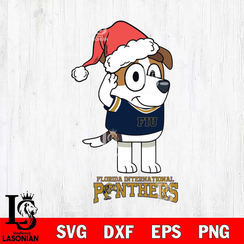 Florida International Panthers Christmas Bluey Jack Sport Cut Files,Bluey Cricut,Christmas Svg , Bluey svg , Digital Download, dxf eps png pdf file