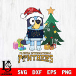 Florida International Panthers Christmas Bluey Tree Sport Cut Files,Bluey Cricut,Christmas Svg , Bluey svg , Digital Download, dxf eps png pdf file