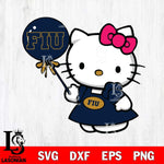 Florida International Panthers Cute Hello Kitty 2 Svg Eps Dxf Png File, Digital Download, Instant Download