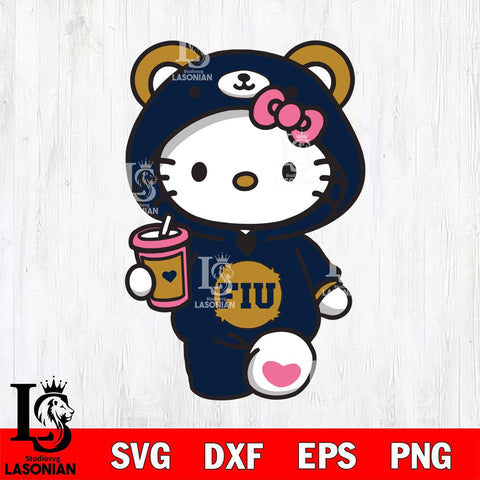 Florida International Panthers Cute Hello Kitty Svg Eps Dxf Png File, Digital Download, Instant Download