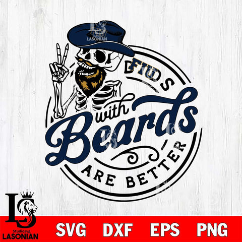 Florida International Panthers Dad With Beard Are Better Svg Eps Dxf Png File, Digital Download, Instant Download