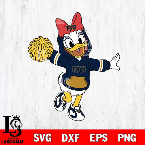 Florida International Panthers Daisy Duck Cheerleader Christmas File Cut, NCAA SVG DXF EPS PNG FILE, Digital Download , Criucut , Silhouette