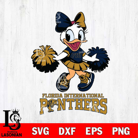 Florida International Panthers Daisy Duck Cheerleader Disney, Svg Eps Dxf Png File, Digital Download
