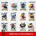 Florida International Panthers Disney Rad Dad NCAA Bundle 12 SVG DXF EPS PNG FILE, BUNDLE NCAA Disney Father day File Cut,Digital Download,Instant Download,Disney Svg Files