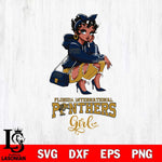 Florida International Panthers Fashion Black Fan Girl Betty Boop, Svg Eps Dxf Png File, Digital Download
