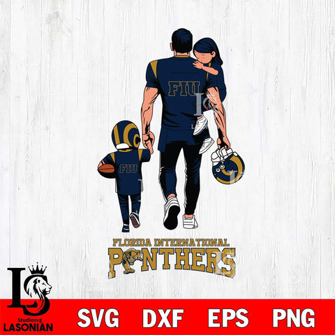 Florida International Panthers Father And Son Football SVG DXF EPS PNG FILE,NCAA SVG, Father day Digital Download,Instant Download, Silhouette