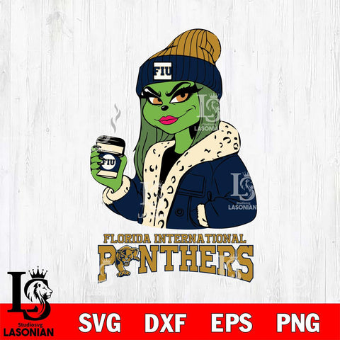 Florida International Panthers Girls Grinch Bougie Svg Eps Dxf Png File, Digital Download, Instant Download