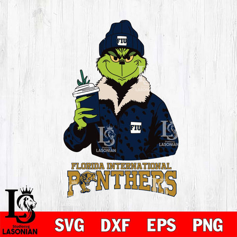 Florida International Panthers Grinch Leopard Svg Eps Dxf Png File, Digital Download, Instant Download