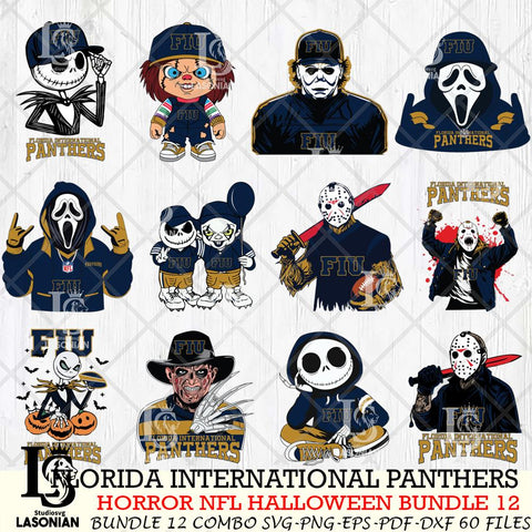 Florida International Panthers Halloween Bundle 12 SVG Svg Eps Dxf Png File, NCAA bundle svg, Digital Download, Instant Download