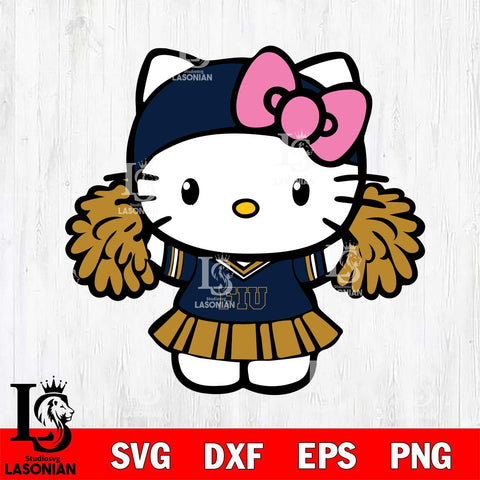 Florida International Panthers Hello Kitty Cheerleader 5 Svg Eps Dxf Png File, Digital Download, Instant Download