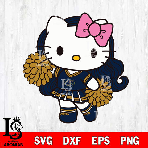 Florida International Panthers Hello Kitty Cheerleader 7 Svg Eps Dxf Png File, Digital Download, Instant Download