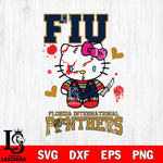 Florida International Panthers Hello Kitty Horror 2 Svg Eps Dxf Png File, Digital Download
