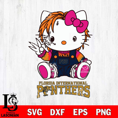 Florida International Panthers Hello Kitty Horror Svg Eps Dxf Png File, Digital Download