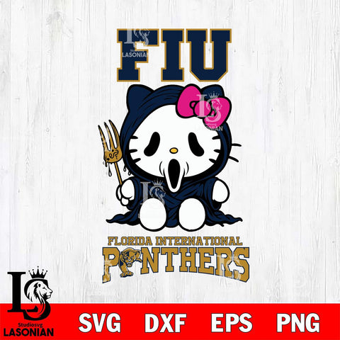 Florida International Panthers Hello Kitty Horror 4 Svg Eps Dxf Png File, Digital Download
