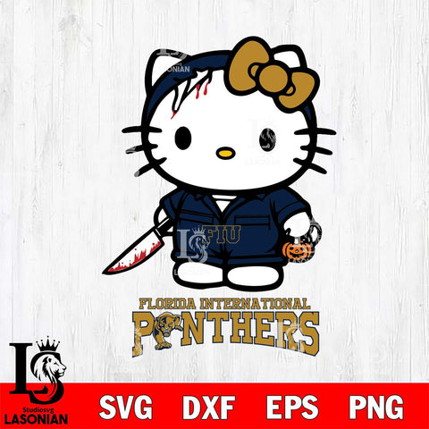 Florida International Panthers Hello Kitty Horror 5 Svg Eps Dxf Png File, Digital Download