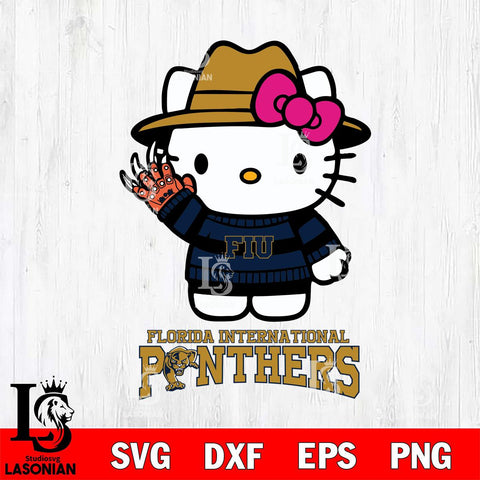 Florida International Panthers Hello Kitty Horror 6 Svg Eps Dxf Png File, Digital Download