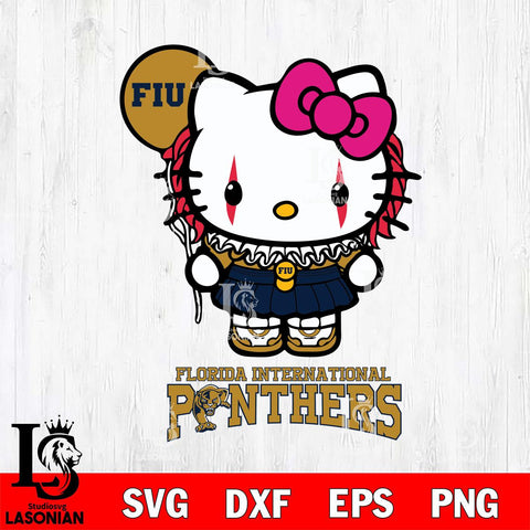 Florida International Panthers Hello Kitty Horror 7 Svg Eps Dxf Png File, Digital Download