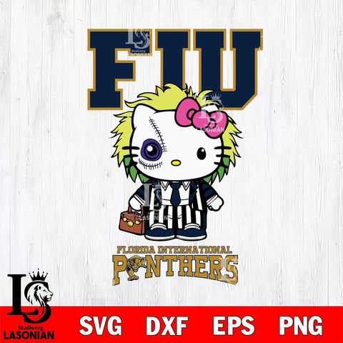 Florida International Panthers Hello Kitty Horror 8 Svg Eps Dxf Png File, Digital Download