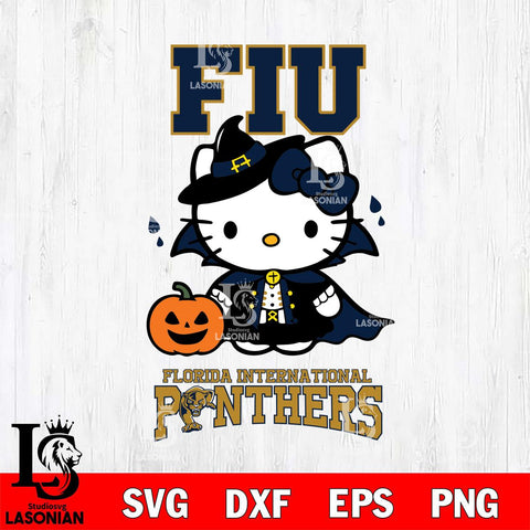 Florida International Panthers Hello Kitty Horror 9 Svg Eps Dxf Png File, Digital Download