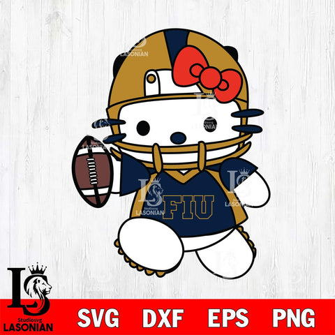 Florida International Panthers Hello Kitty sport 11 Svg Eps Dxf Png File, NCAA svg, Digital Download, Instant Download