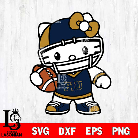 Florida International Panthers Hello Kitty sport 2 Svg Eps Dxf Png File, NCAA svg, Digital Download, Instant Download