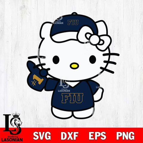 Florida International Panthers Hello Kitty sport 5 Svg Eps Dxf Png File, NCAA svg, Digital Download, Instant Download