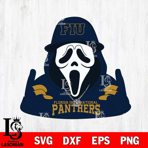 Florida International Panthers Horror Character Ghostface Sport Svg Eps Dxf Png File, NCAA svg, Digital Download, Instant Download
