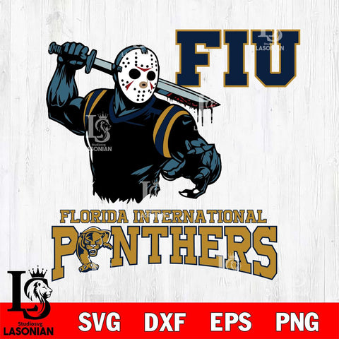 Florida International Panthers Jason Voorhees 5 Svg Eps Dxf Png File, Digital Download