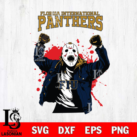 Florida International Panthers Jason Voorhees Horror Halloween 3 Svg Eps Dxf Png File, NCAA svg, Digital Download, Instant Download