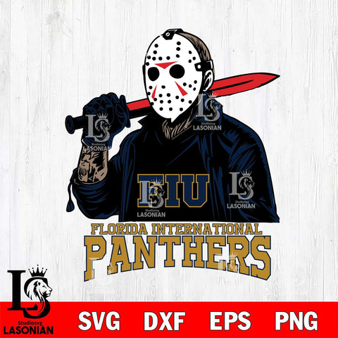 Florida International Panthers Jason Voorhees Horror Halloween Svg Eps Dxf Png File, NCAA svg, Digital Download, Instant Download