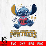 Florida International Panthers Love Stitch, Svg Eps Dxf Png File, Digital Download