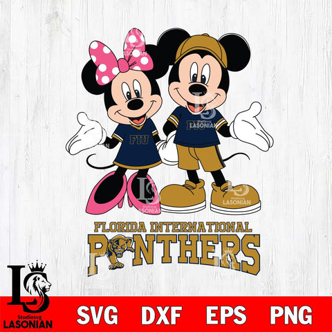 Florida International Panthers Mickey Minnie Mouse Sport Svg Eps Dxf Png File, NCAA svg , File Cut , Digital Download , Instant Download, Cut Svg Files