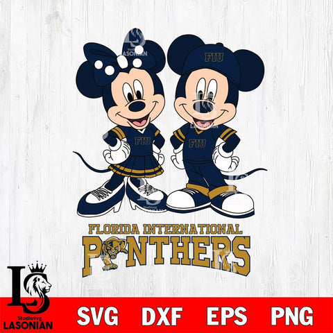 Florida International Panthers Mickey Minnie Mouse rugby ball Svg Eps Dxf Png File, NCAA svg , File Cut , Digital Download , Instant Download, Cut Svg Files