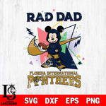 Florida International Panthers Mickey Wearing Hoodie Rad Dad SVG DXF EPS PNG FILE, NCAA File Cut,Digital Download,Instant Download