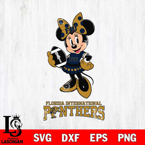Florida International Panthers Minnie Mouse, Svg Eps Dxf Png File, Digital Download